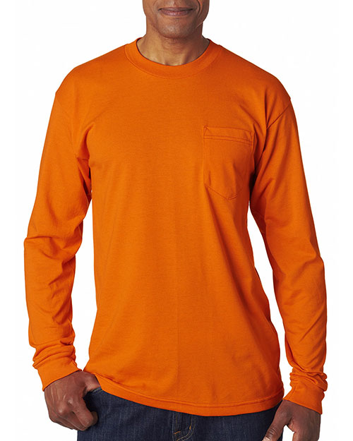Bayside 1730 Men Long-Sleeve Tee With Pocket at GotApparel