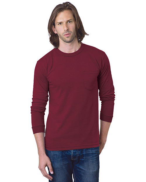 Bayside 8100 Men Long-Sleeve Tee With Pocket at GotApparel