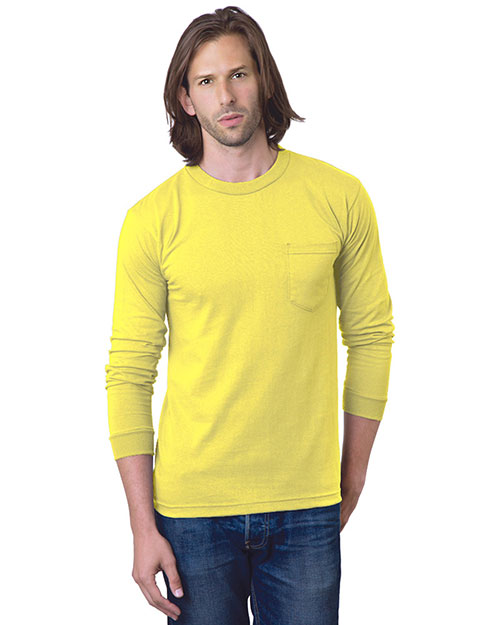 Bayside 8100 Men Long-Sleeve Tee With Pocket at GotApparel