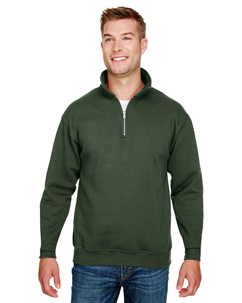 Bayside BA920 Men 9.5 oz. 80/20 Quarter-Zip Pullover Sweatshirt at GotApparel