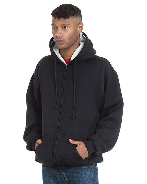 Bayside BA940 Adult Super Heavy Thermal-Lined Full-Zip Hooded Sweatshirt at GotApparel