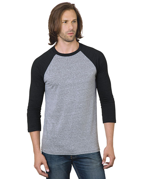 Bayside BA9525 Unisex 4.2 oz Triblend 3/4-Sleeve Raglan T-Shirt at GotApparel