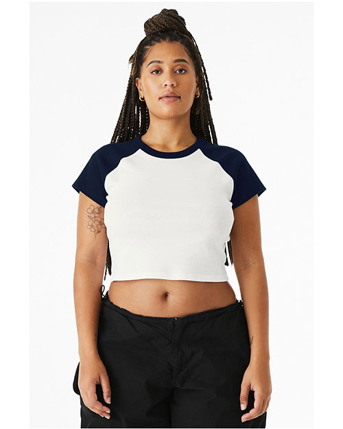 Bella + Canvas 1201 Ladies' Micro Ribbed Raglan Baby Tee at GotApparel