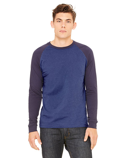 Bella + Canvas 3000C Men Jersey Long-Sleeve Baseball T-Shirt at GotApparel