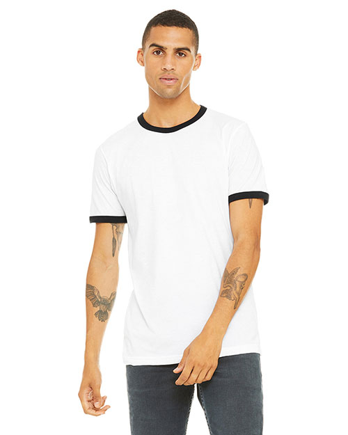Bella + Canvas 3055C Men Jersey Short-Sleeve Ringer T-Shirt at GotApparel