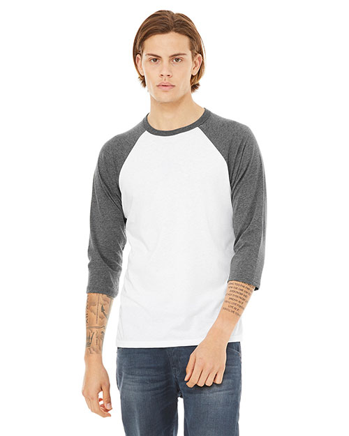 Bella + Canvas 3200 Unisex 3/4 Sleeve Baseball Tee at GotApparel