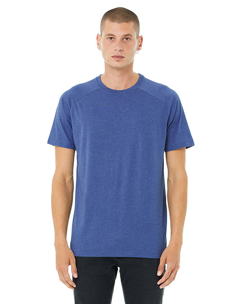 Bella + Canvas 3201 Men's Heather CVC Raglan Short Sleeves T-Shirt at GotApparel