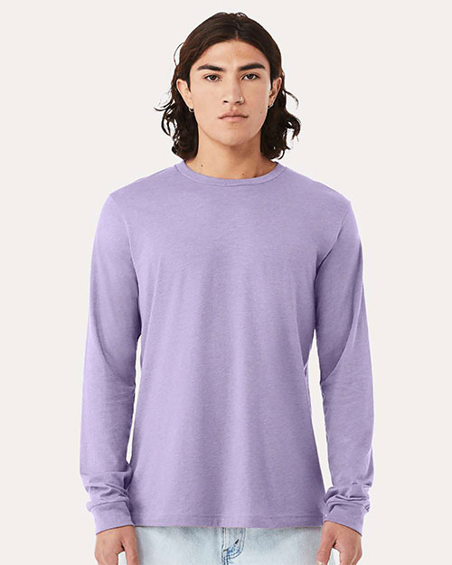 Bella + Canvas 3501CVC Heather CVC Long Sleeve Tee at GotApparel