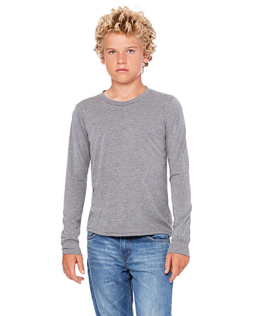 Bella + Canvas 3501Y Boys Jersey Long-Sleeve T-Shirt at GotApparel