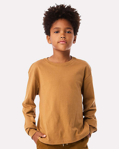 Bella + Canvas 3511Y Youth 6oz. Heavyweight Long Sleeve Tee at GotApparel