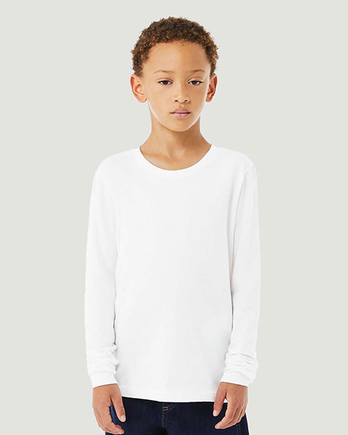 Bella + Canvas 3513Y Youth Triblend Long-Sleeve T-Shirt at GotApparel