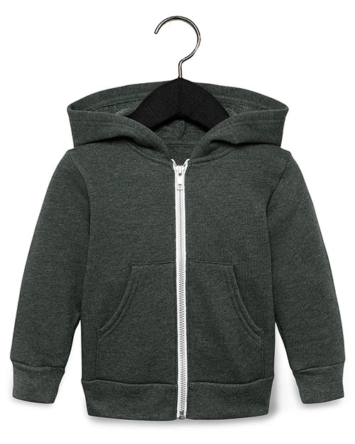 Bella + Canvas 3739T  Toddler Full-Zip Hooded Sweatshirt at GotApparel