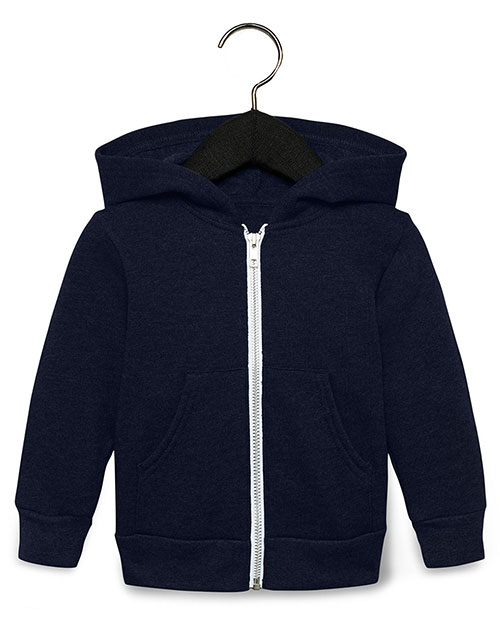 Bella + Canvas 3739T Toddler Full-Zip Hooded Sweatshirt at GotApparel