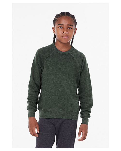 Bella + Canvas 3901Y Youth Sponge Fleece Raglan Sweatshirt at GotApparel