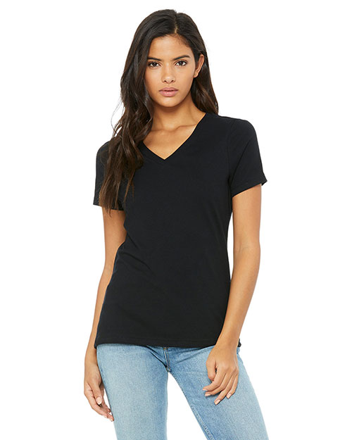 Bella + Canvas 6405 Women Missys Relaxed Jersey Short-Sleeve V-Neck T-Shirt at GotApparel