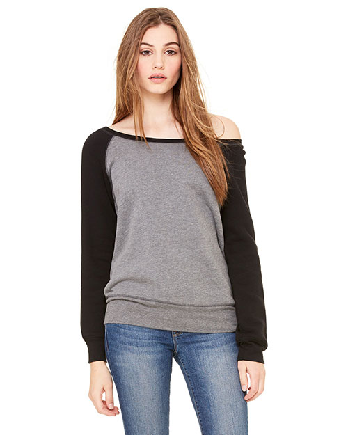 Bella + Canvas 7501 Women Sponge Fleece Wide Neck Sweatshirt at GotApparel