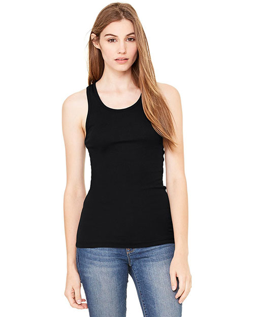 Bella + Canvas 8770 Women Sheer Mini Rib Racerback Tank at GotApparel