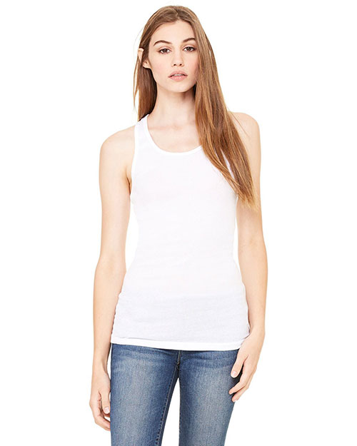 Bella + Canvas 8770 Women Sheer Mini Rib Racerback Tank at GotApparel