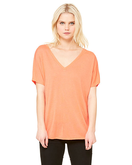 Bella + Canvas 8815 Women Slouchy V-Neck T-Shirt at GotApparel