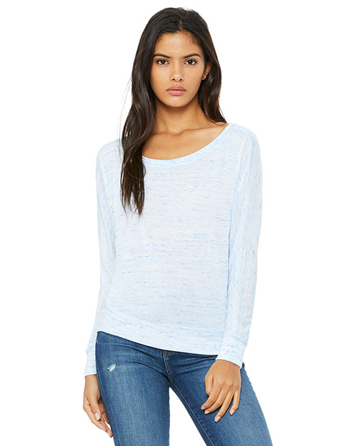 Bella + Canvas 8850 Women Flowy Long-Sleeve Off Shoulder T-Shirt at GotApparel