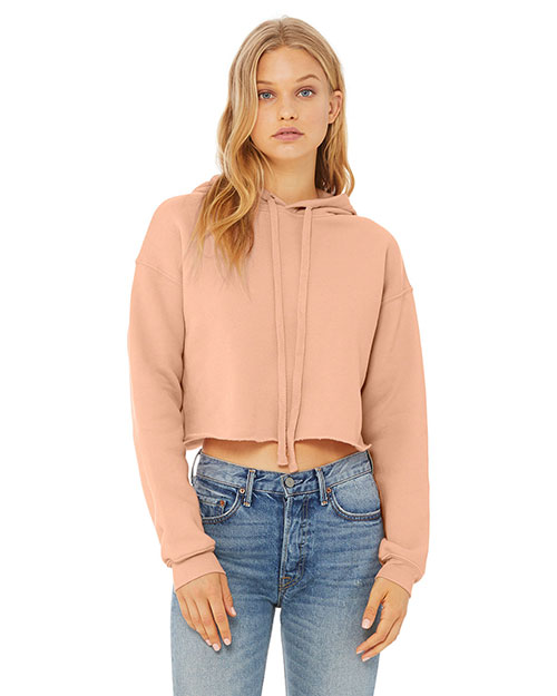 Bella + Canvas B7502 Women 7 oz Cropped Fleece Hoodie at GotApparel