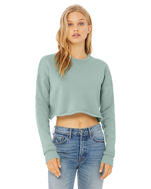 Bella + Canvas B7503 Ladies 7 oz Cropped Fleece Crew at GotApparel