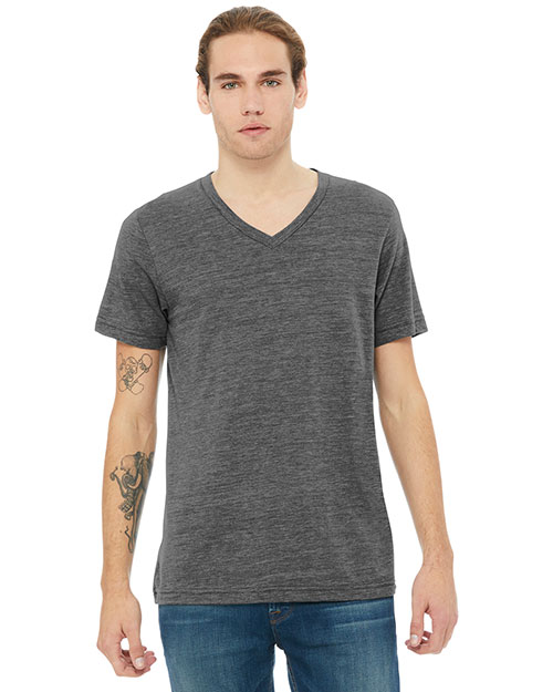 Bella + Canvas BC3655 Unisex Textured V-Neck Tee at GotApparel