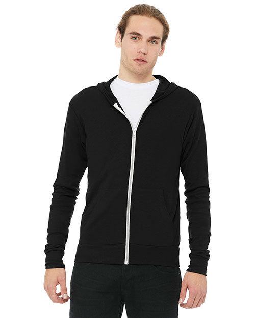 Bella + Canvas BC3939 Unisex Triblend Full-Zip Lightweight Hoodie at GotApparel