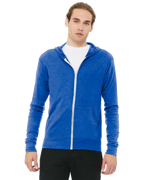 Bella + Canvas BC3939 Unisex Triblend Full-Zip Lightweight Hoodie at GotApparel