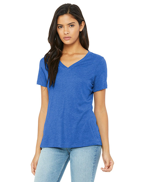 Bella + Canvas BC6415 Women's Relaxed Triblend V-Neck Tee at GotApparel