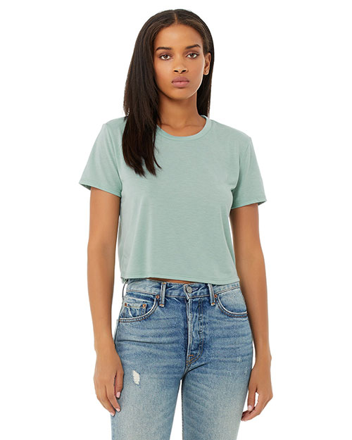 Bella + Canvas B8882 Ladies 3.7 oz Flowy Cropped T-Shirt at GotApparel