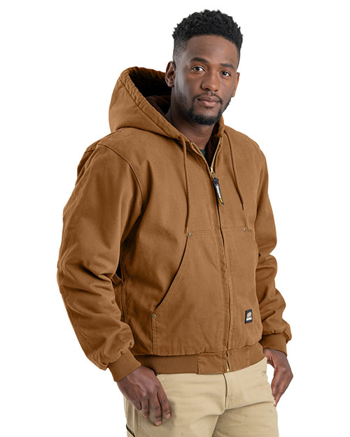 Berne HJ375T  Men's Tall Highland Washed Cotton Duck Hooded Jacket at GotApparel