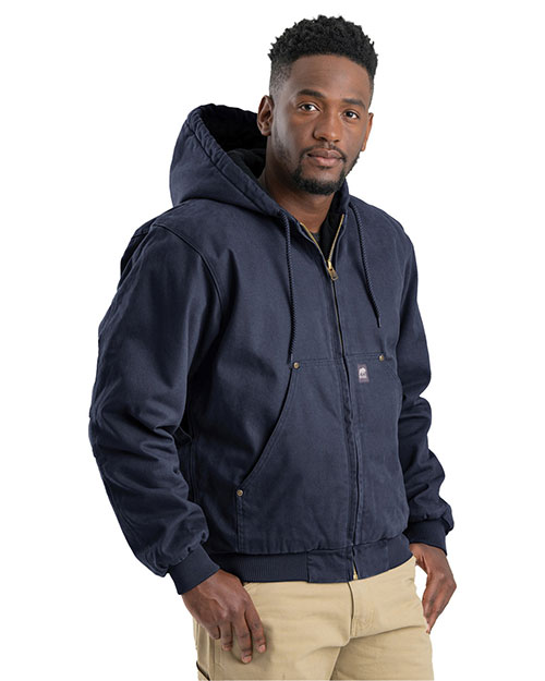 Berne HJ375T Men's Tall Highland Washed Cotton Duck Hooded Jacket at GotApparel