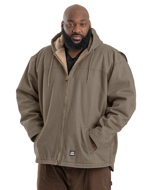 Berne HJ626 Men's Heartland Washed Duck Hooded Work Coat at GotApparel