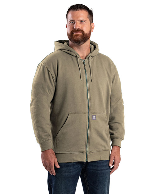 Berne SZ101T Men's Tall Heritage Thermal-Lined Full-Zip Hooded Sweatshirt at GotApparel