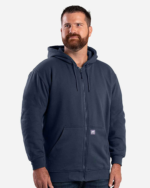 Berne SZ101T Men's Tall Heritage Thermal-Lined Full-Zip Hooded Sweatshirt at GotApparel