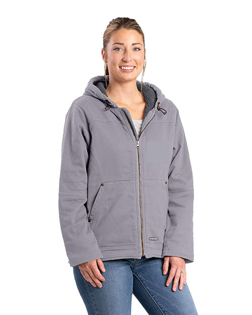 Berne WHJ48 Women's Sherpa-Lined Twill Hooded Jacket at GotApparel