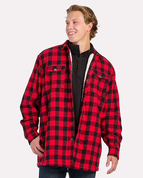 Boxercraft BM7601 Men's Flannel Sherpa Workshirt at GotApparel