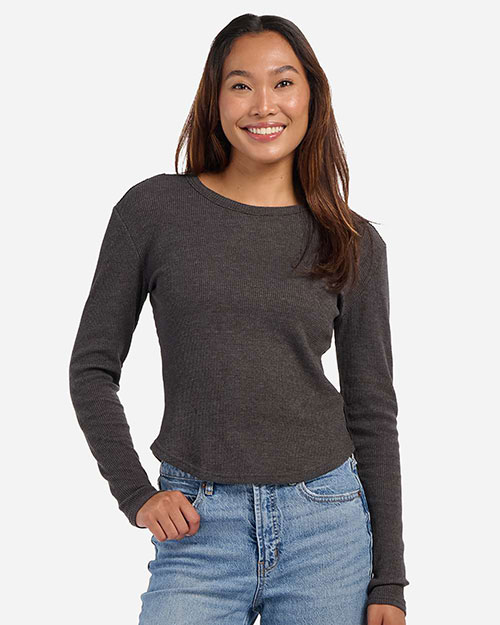 Boxercraft BW3103 Women's Waffle Knit Baby Long Sleeve T-Shirt at GotApparel