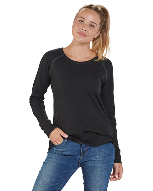 Boxercraft BW3166 Ladies' Payton Preppy Patch Long-Sleeve T-Shirt at GotApparel