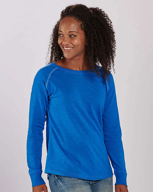 Boxercraft BW3166 Ladies' Payton Preppy Patch Long-Sleeve T-Shirt at GotApparel