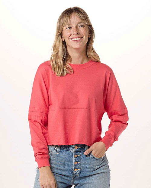 Boxercraft BW3515 Ladies' Cropped Retro Pom Pom Jersey Fleece at GotApparel