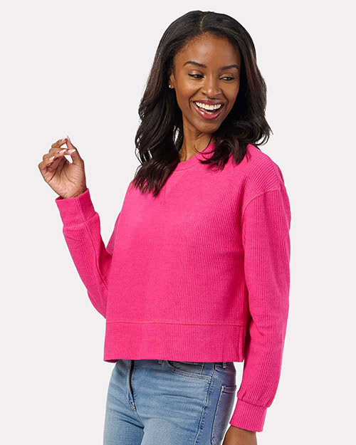 Boxercraft BW5102 Women's Cropped Boxy Long Sleeve T-Shirt at GotApparel