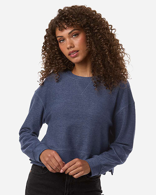 Boxercraft BW5102 Women's Cropped Boxy Long Sleeve T-Shirt at GotApparel
