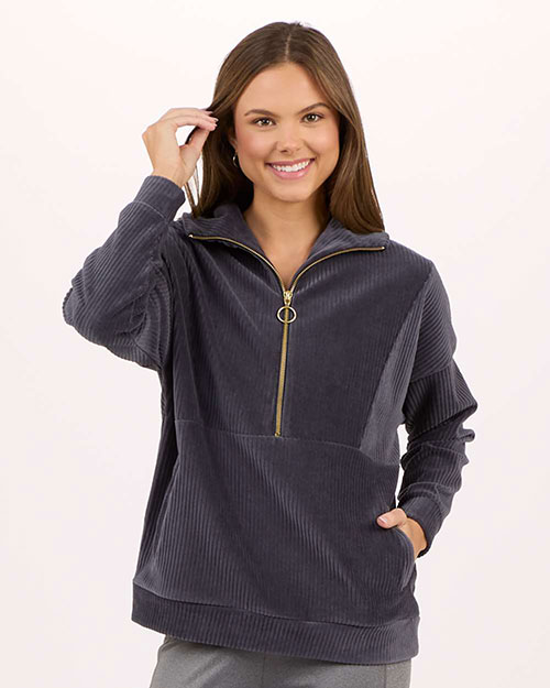 Boxercraft BW5203 Women's Manchester Corded Quarter-Zip Pullover at GotApparel