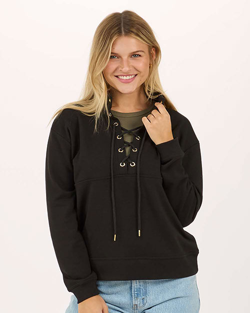 Boxercraft BW5401 Women's Lace Up Pullover at GotApparel
