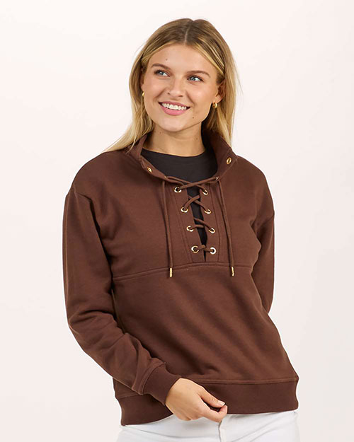 Boxercraft BW5401 Women's Lace Up Pullover at GotApparel