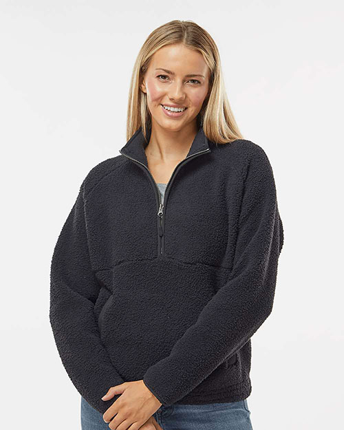 Boxercraft BW8501 Ladies' Everest Pile Fleece Half-Zip Pullover at GotApparel