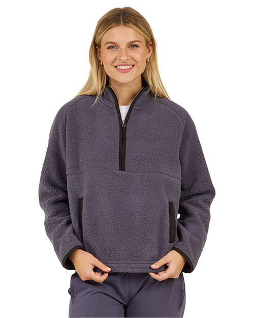 Boxercraft BW8501 Ladies' Everest Pile Fleece Half-Zip Pullover at GotApparel