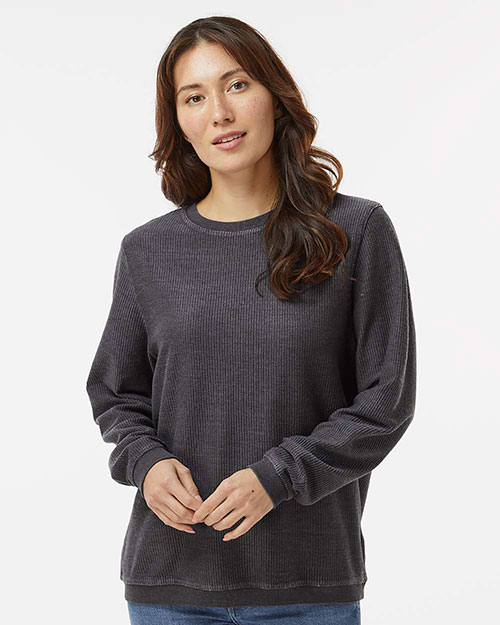 BOXERCRAFT D02 LadiesRally Corduroy Knit Pullover Crew at GotApparel